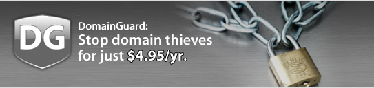 Stop domain thieves for just $4.95/yr